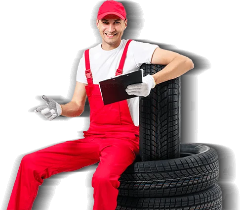 men with tyre